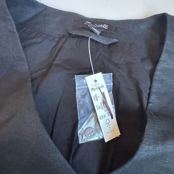$128 NWT Madewell Cutaway long Button-Front Vest size 0 m4 - Picture 5 of 6
